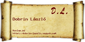 Dobrin László névjegykártya